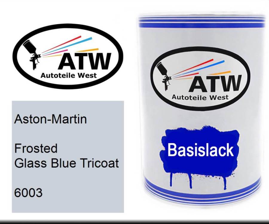 Aston-Martin, Frosted Glass Blue Tricoat, 6003: 500ml Lackdose, von ATW Autoteile West.